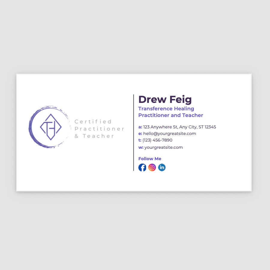 Email Signature Example – Teachers & Practitioners